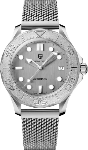Stainless Steel Bezel 100M Waterproof Automatic Diving Watch Date Display Pagani Design 1818 Classic Men's Mechanical Watch Japanese painstaking capillary emblem biologically saddle sentimental Movement Rotatable 