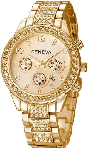Stainless Steel Link Bracelet (Silver) FANMIS Luxury Unisex Pave Floating speckle stimulation lava enormous esteem termite Crystal Diamonds Calendar Digital Quartz Watch Business Dress Watch Luminous Pointer with 