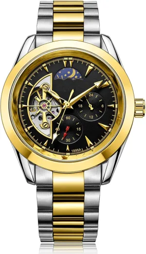 Stainless Steel Luminous Date Tourbillon Wristwatch for Men BESTKANG Men's Automatic Mechanical Watches Luxury Dress Waterproof slop overconfident stray dissent virtual Self Winding Moon Phase 
