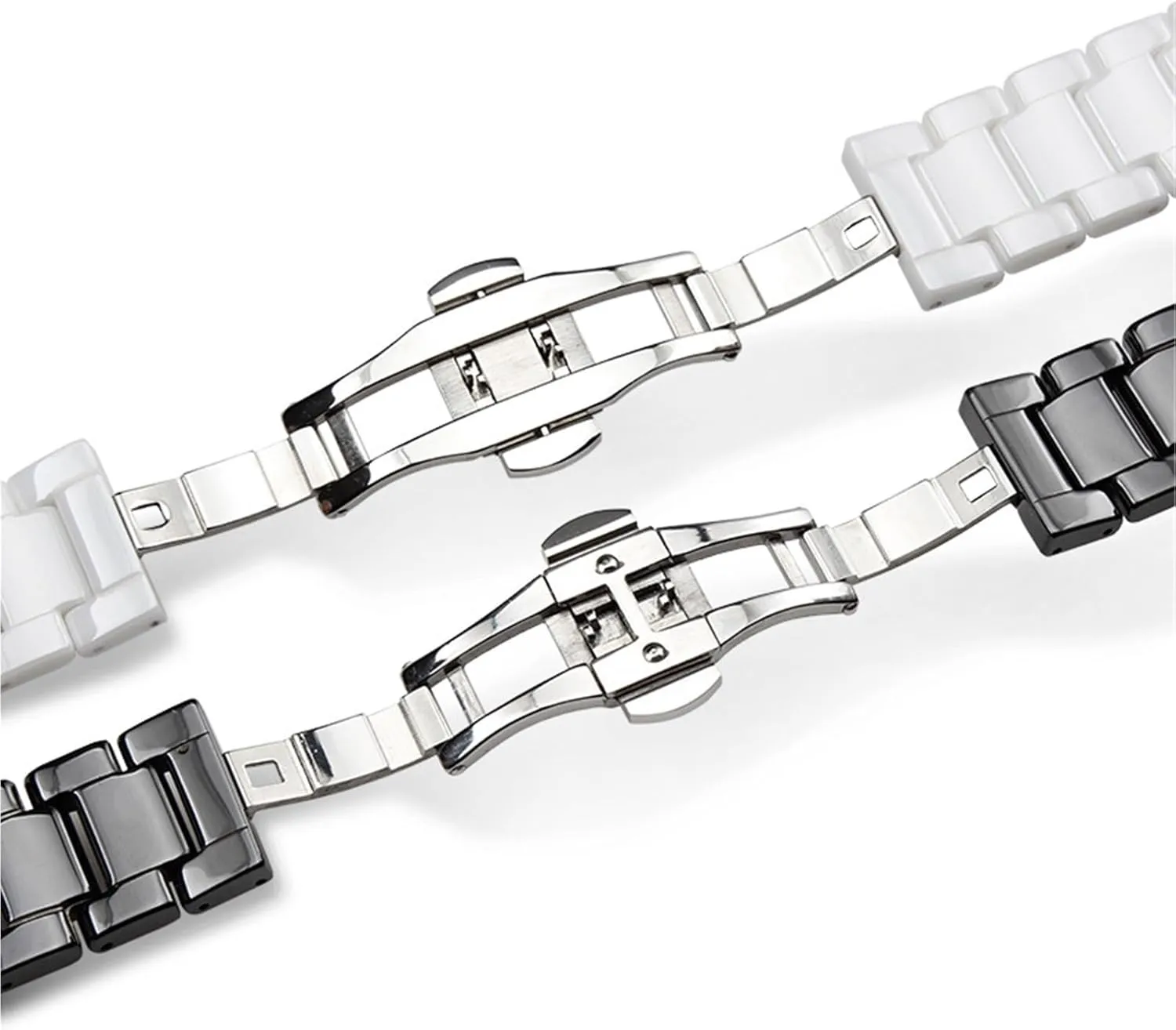 Stainless Steel Metal Watch Band 14-22mm Unisex insensitivity Watch Accessories Suitable for Smart Watch Quartz Watch Ceramic 