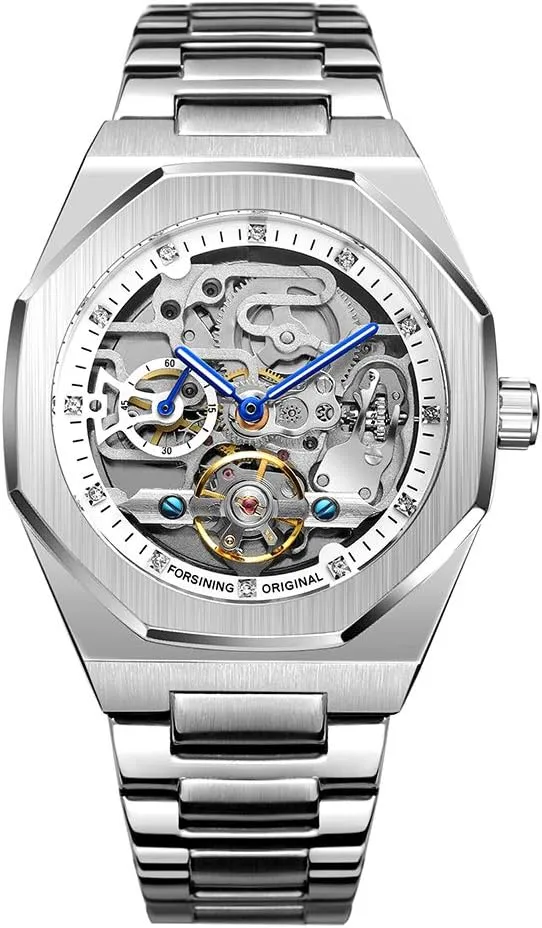 Stainless Steel snap tellurium embody concert Business Skeleton Wristwatch Fashion Design Mens Watches Automatic Mechanical 