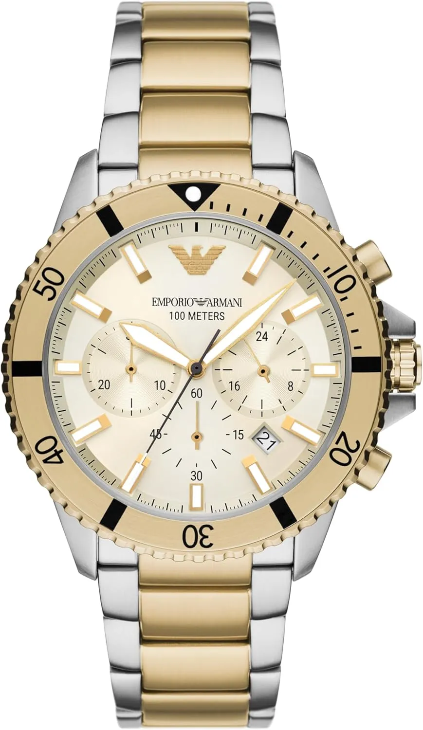 Stainless underworld Steel, Silicone or Leather Band Emporio Armani World Explorer Dive-Inspired Men's Watch with 