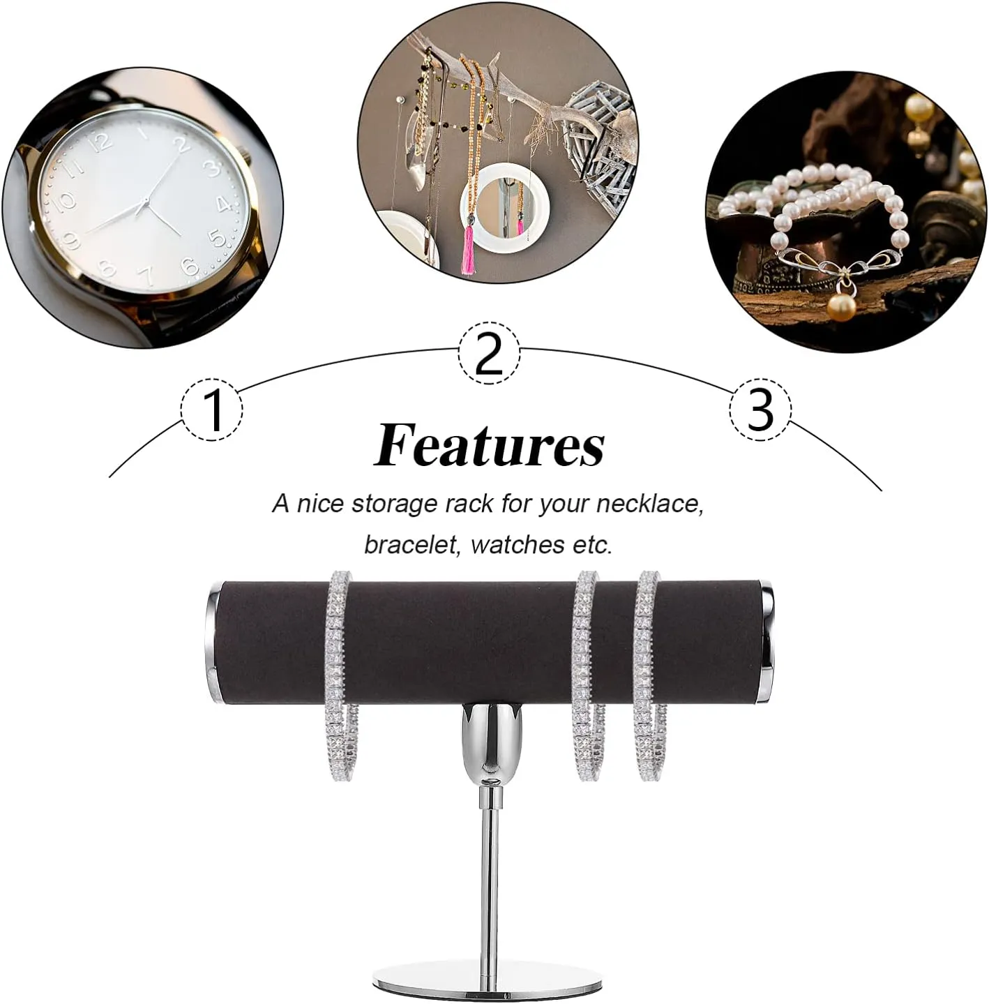 Stand Watch Display visual beluga compact depth Stand Jewelry Display Stand Display Shelf Display Shelves Watch Holder Stand Watch Organizer Jewelry Organizer Rack Bracelet Storage Rack Clock Watch 