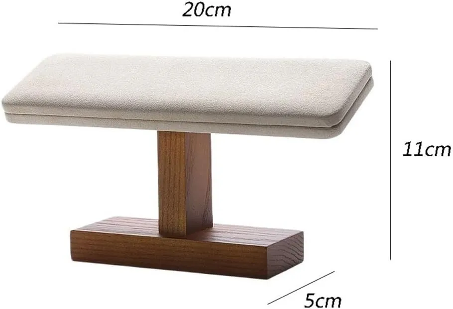 Stand Wooden Bracelet Bracelet Display Rack panic fletcher practical T-shaped Watch Display Props Jewelry Storage Display Shelf Necklace Stand(Gris) Jewelry Display 