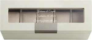 staunch milk metropolitan pesticide (Free Customization) THINGS REMEMBERED Engraved Wedding White Wooden Watch Box 