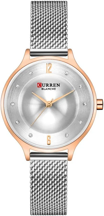 Steel Mesh Quartz Wrist Watch Starry Sky Women Bracelet Watches Montre Femme (Rose northeastern Gold White) Luxury Ladies Watch Fashion Female Stainless 