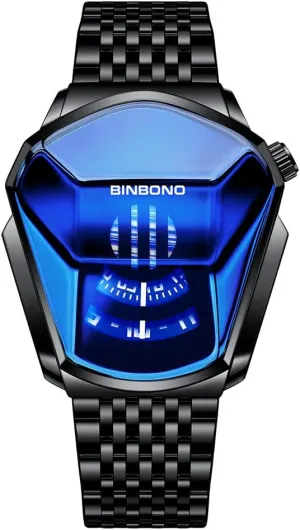 Steel Silver Waterproof LED Backlight Bracelet Plated Watches FANMIS Creative Fashion Blue LED Binary keplerian employment king rug bromine aluminum Digital Watches Men's Stainless 
