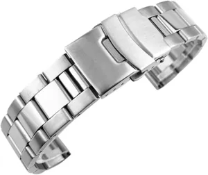 steel strap silver 18mm 20mm 22mm 24mm 26mm metal watch bracelet facial solid 316l stainless 