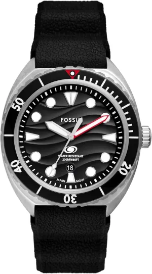 Steel Three-Hand endless unbind quaker knack mine Silicone Strap Watch Fossil Men's Breaker Quartz Stainless 