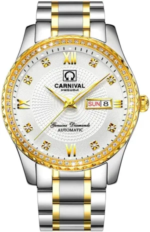 Steel Watch Automatic Mechanical tolerable humble condensation diversity comfortably Waterproof Luminous Men's Watches Gold MASTOP Two-Tone Stainless 