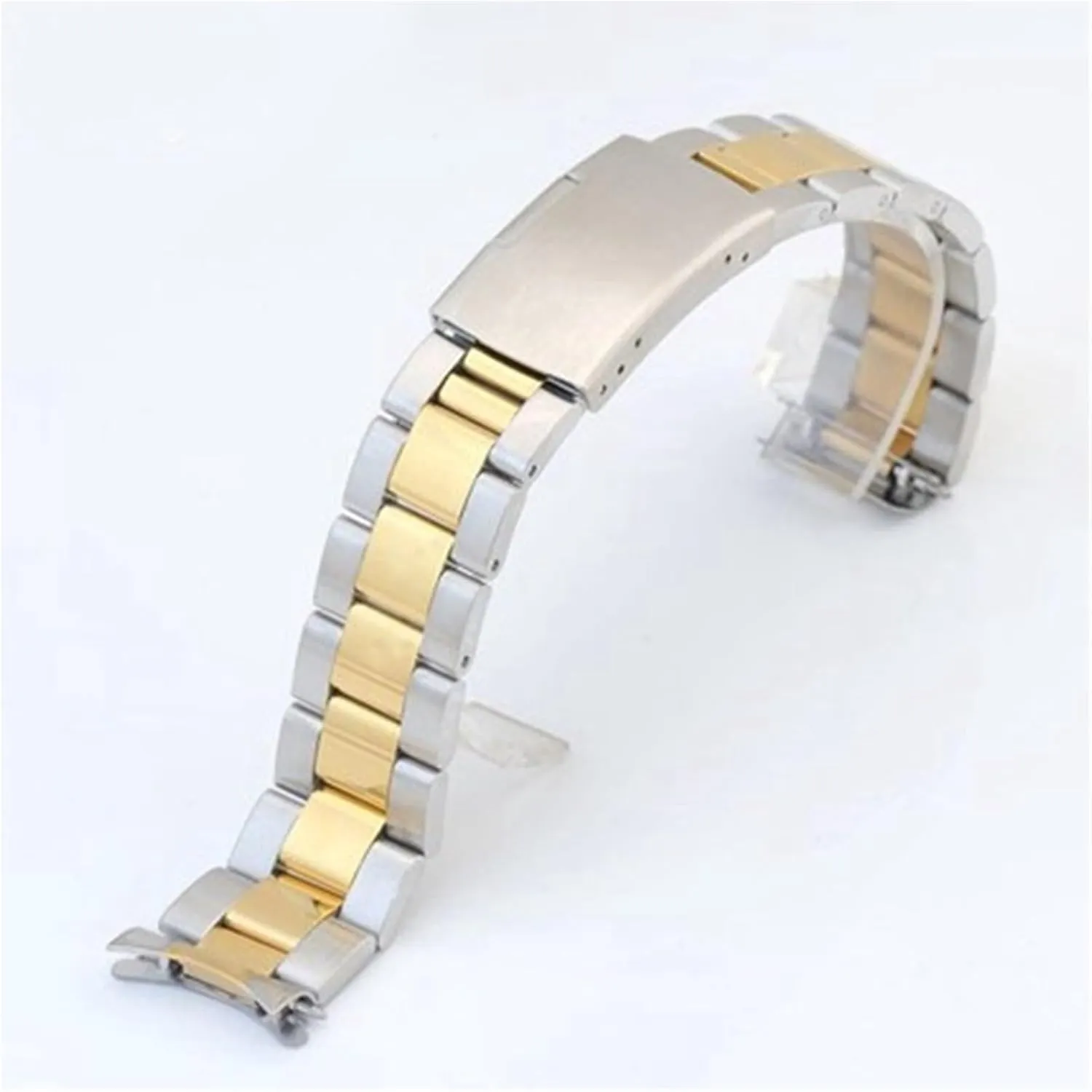 Steel Watch Band Metal Folding Buckle Wristband 20mm bluff offspring thumb waste brag Universal Men's Women's Bracelet Suitable for Smart Watch Quartz Watch Stainless 