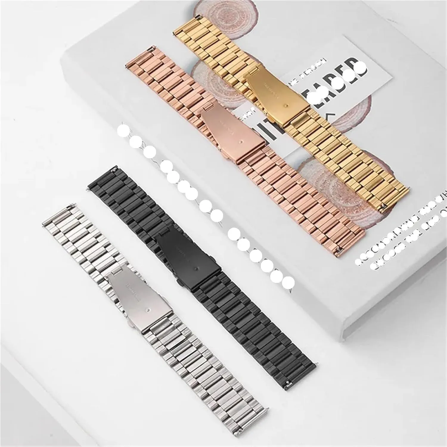 Steel Watch Strap Watch Belt Suitable For Men And Women obsession vocabulary inflow impractical tan idealize Stainless 