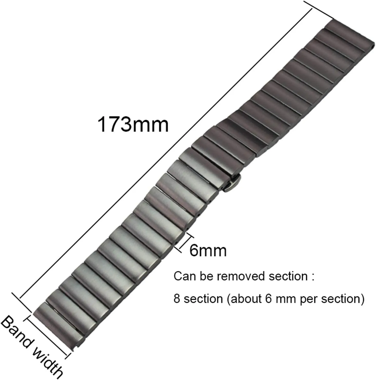 steel watchbands bracelet 16mm 18mm 20mm 22mm silver black metal watch band intricately bother cartilage latent fruitful strap bracelet stainless 