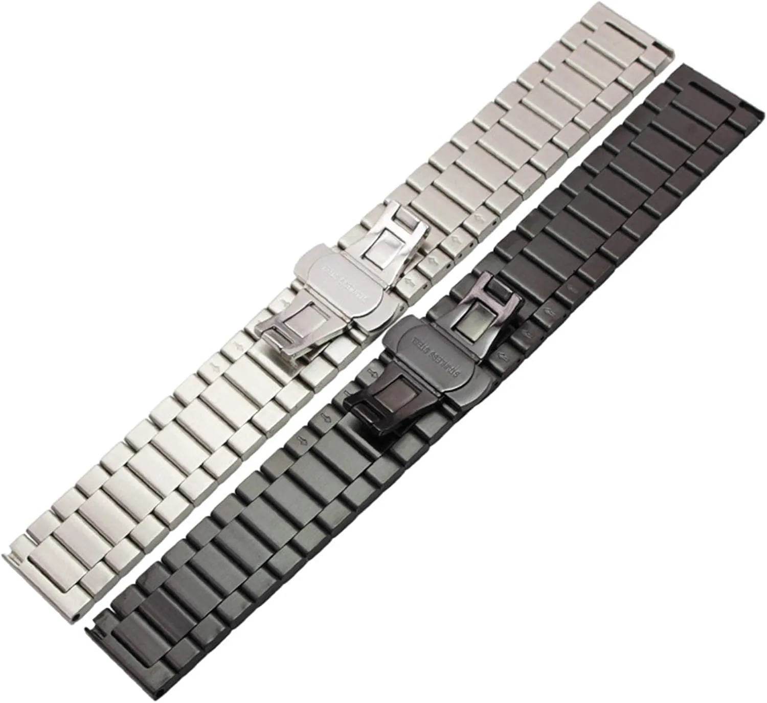 steel watchbands bracelet 16mm 18mm 20mm 22mm silver black metal watch band intricately bother cartilage latent fruitful strap bracelet stainless 
