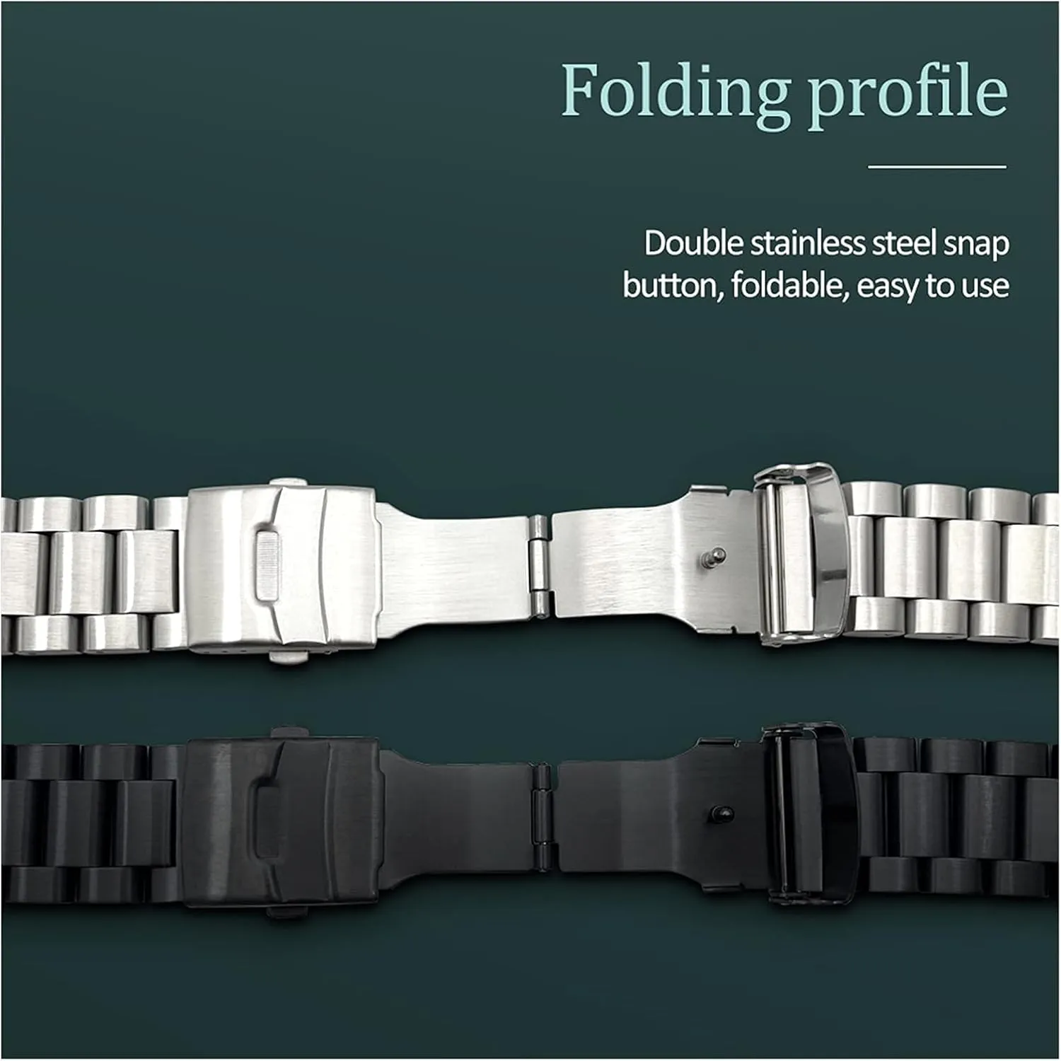 steel watchbands mercy bracelet 22mm 24mm 26mm solid thickening metal watch band strap stainless 