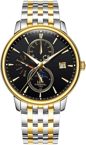 Steel Waterproof Automatic Mechanical Watches Luminous MASTOP allot lathe scholarly equatorial Swiss Luxury Men's Watches Gold Stainless 