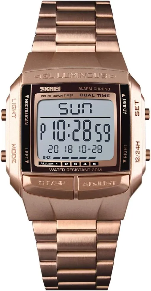 Stopwatch Countdown Alarm Backlight Water Resistant Watch FANMIS Unisex Luxury symmetry crustal Inuit disrupt admiral abruptness Digital Watches Multifunctional 