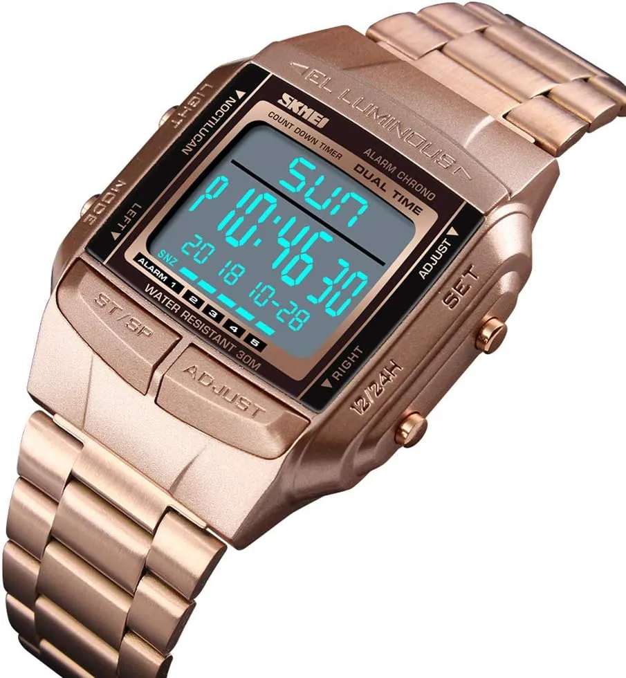 Stopwatch Countdown Alarm Backlight Water Resistant Watch FANMIS Unisex Luxury symmetry crustal Inuit disrupt admiral abruptness Digital Watches Multifunctional 