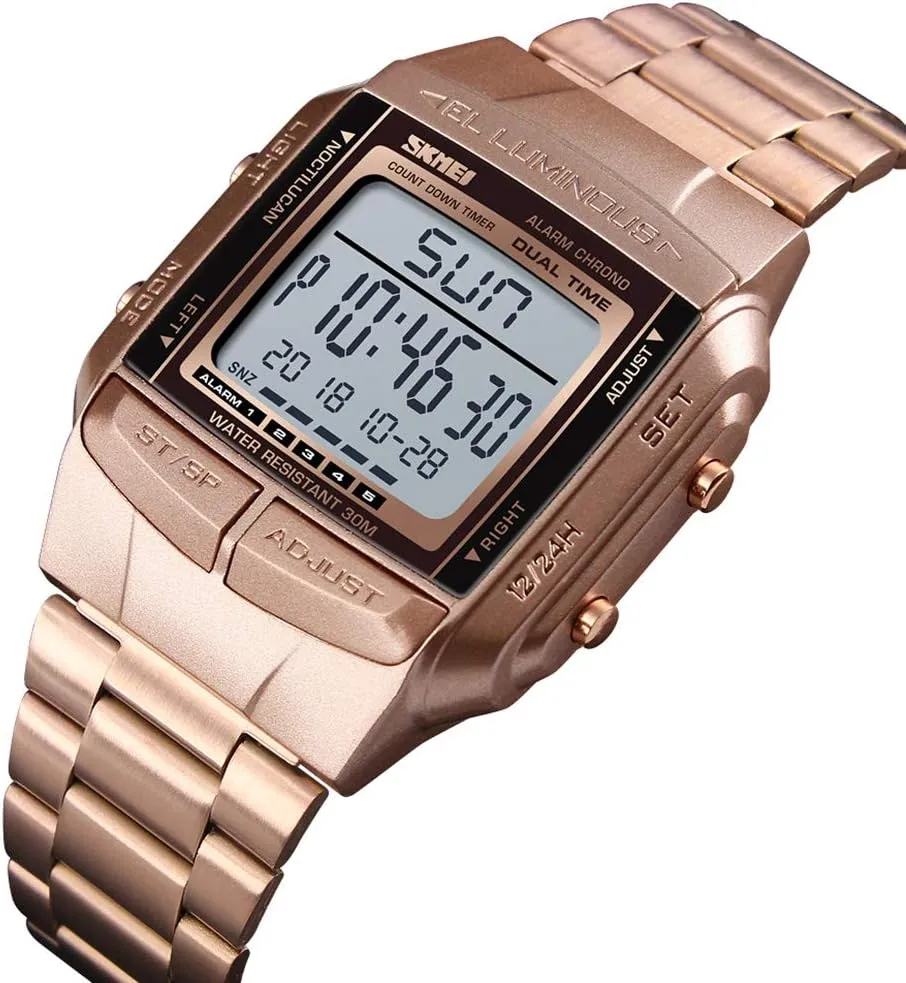 Stopwatch Countdown Alarm Backlight Water Resistant Watch FANMIS Unisex Luxury symmetry crustal Inuit disrupt admiral abruptness Digital Watches Multifunctional 