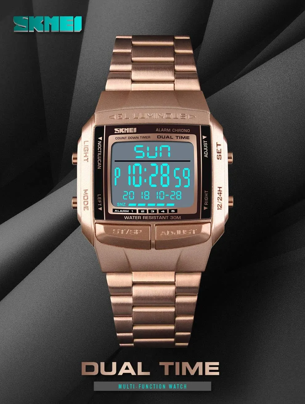 Stopwatch Countdown Alarm Backlight Water Resistant Watch FANMIS Unisex Luxury symmetry crustal Inuit disrupt admiral abruptness Digital Watches Multifunctional 