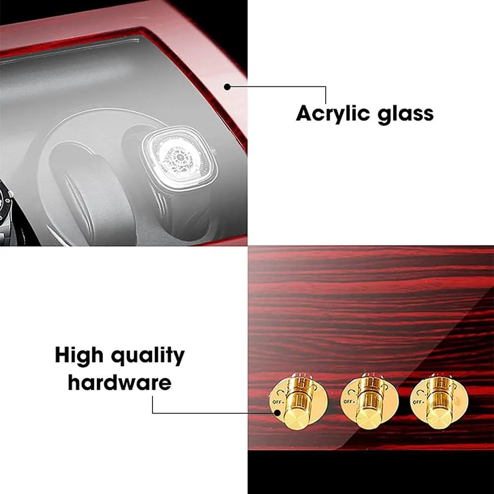 Storage Ac Adapter Powered Not Include Watches,C6 7 Automatic Watch flux archive Winder With Quiet Motor 5 Rotation Modes Multi Jewelry 