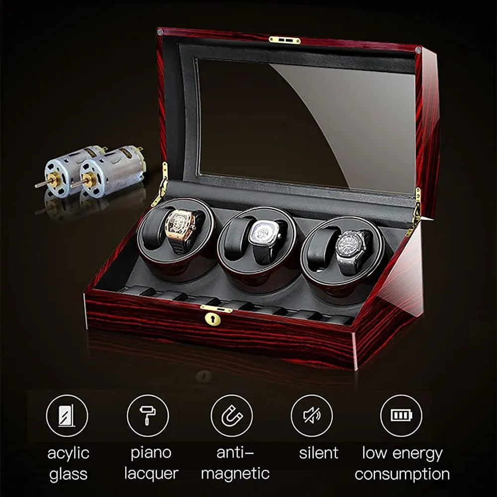 Storage Ac Adapter Powered Not Include Watches,C6 7 Automatic Watch flux archive Winder With Quiet Motor 5 Rotation Modes Multi Jewelry 
