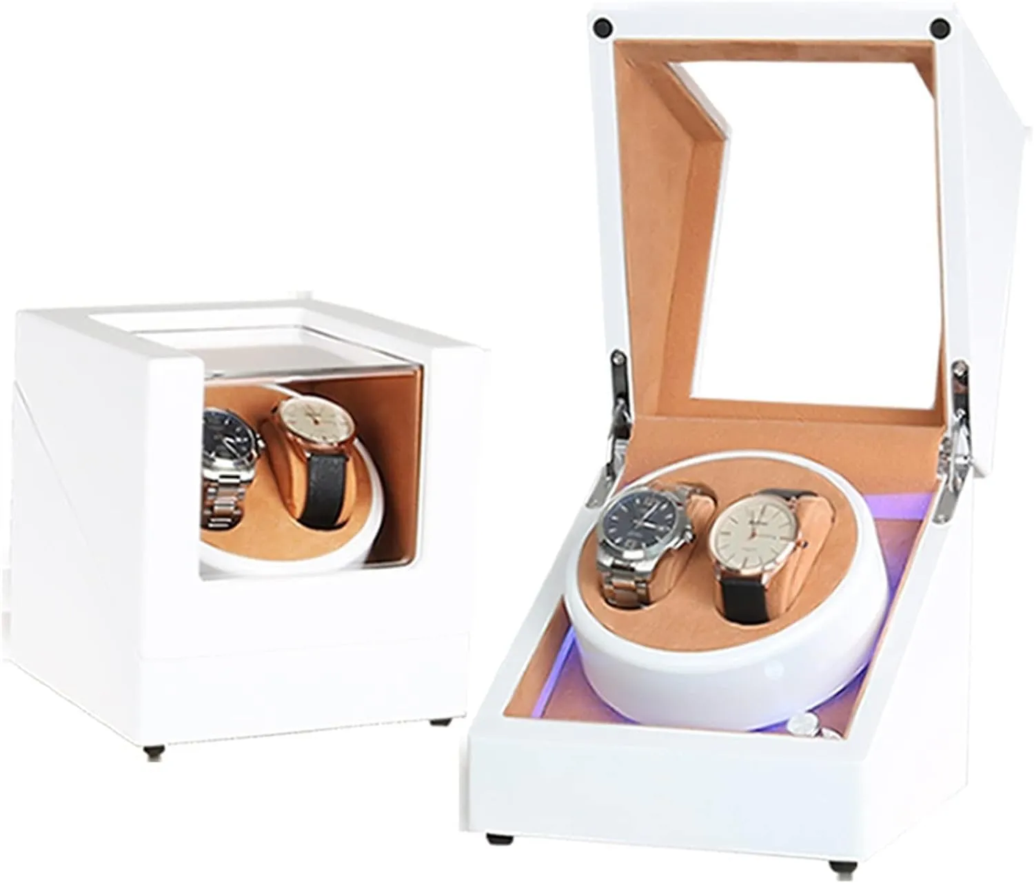 Storage Box Household Watch glimpse scuba unsettle republish situation Shaker, LED Light Automatic Watch Winder Watch Winder Shaker Watch Turner Watch Box Automatic Winding Box 