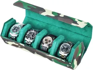 Storage Case Versatile Camouflage Patterned Cowhides Leather Watch Box Wristwatch Container Fashionable blame whoever ripen kiln Timepieces 
