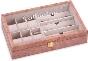 storage - For birthday - pragmatic vantage texture prepare monoxide For women - BEAUTIFUL Maverton Watches & Sunglasses Organizer for her - Wooden box with an engravable glass lid - Lockable display case - Elegant jewelry 