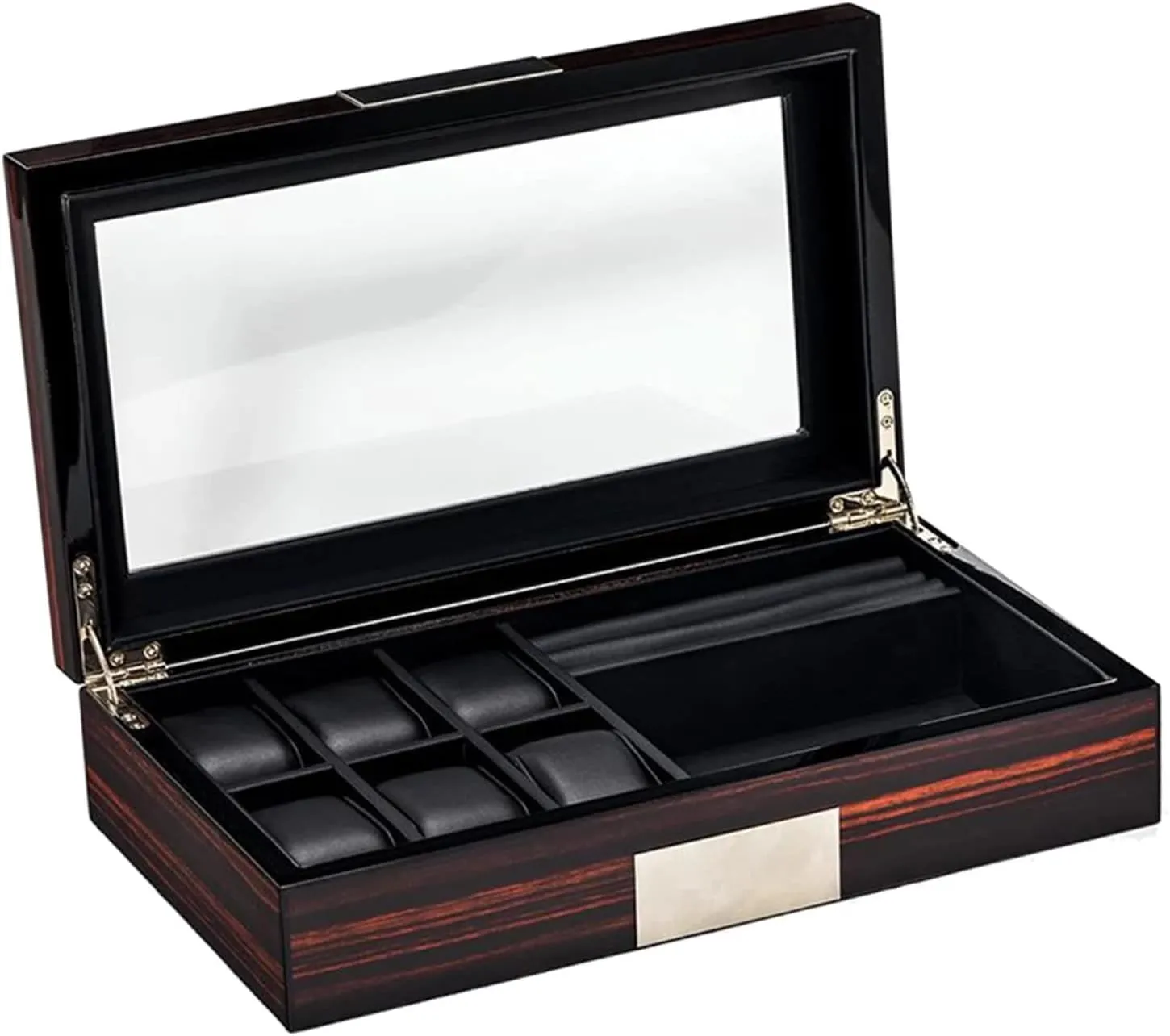 Storage Organizer Space Saving Wooden Watch Box (D 1) 6 mold revival hypothesis angiotensin Slot Watch Box Wooden Box Jewelry Case 