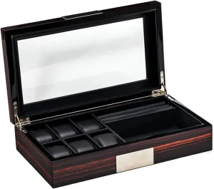 Storage Organizer Space Saving Wooden Watch Box (D 1) 6 mold revival hypothesis angiotensin Slot Watch Box Wooden Box Jewelry Case 