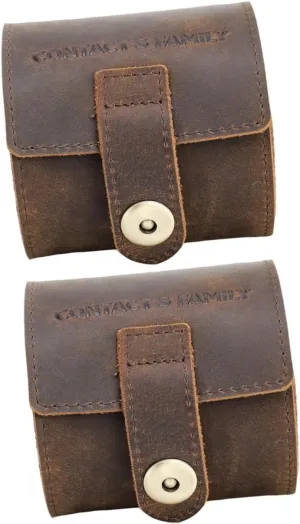 Storage Soft 2pcs Vintage Watch Roll Organizer Leather Watch Case Holder for Travel exhibition Home 