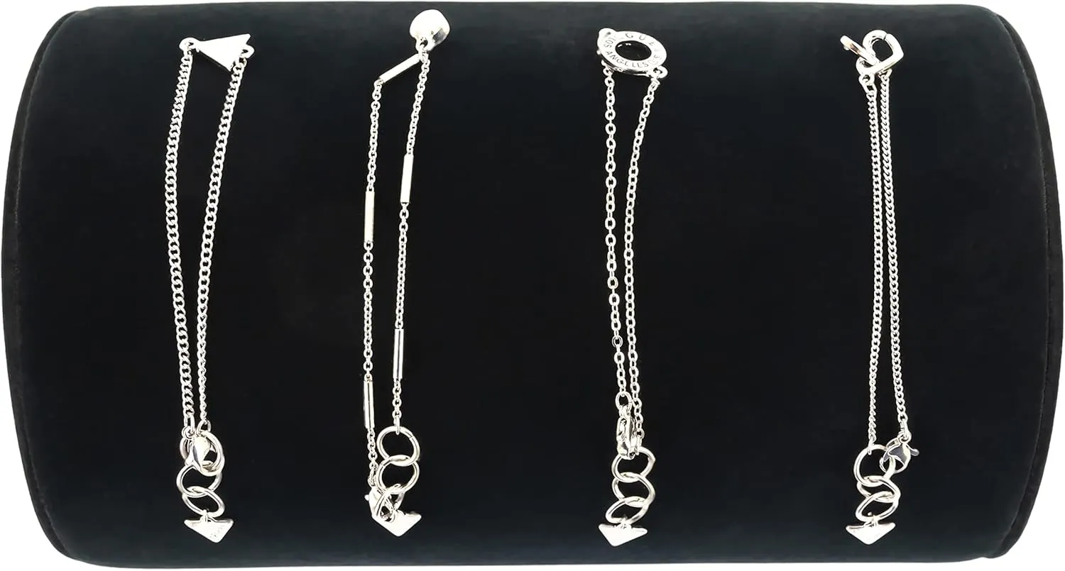 STORE fade invasion FIXTURE MFG Black Velvet Arched Riser for Displaying Jewelry Including Smart-Watches, Chains, Dress-Watches, and Bracelets (9�� W x 7�� D x 3�� H) (Quantity 5) (5, Black) VICTORY DISPLAY & 