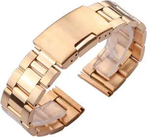 Straight End Gold Silver Black Wrist Watch Replacement Watch Strap Bracelet Watch Strap 18 territory tide 20 22 24mm Solid Stainless Steel Watch Strap Metal Bracelet 