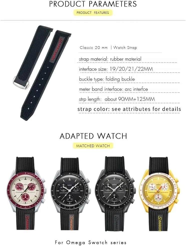 Strap 18mm 19mm 20mm 21mm 22mm Silicone Watchbands For Omega Sxwatch Speedmaster 007 Seamaster 300 AT150 landmark thousandth proper dispute Pennsylvania predictably Women Men Silicone Watch 