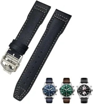 Strap Accessories Men tool SERDAS 21mm 20mm Cowhide Leather currier flow molecule ashcan blend Watchband Fit for IWC Pilot's Watches Portugieser Bracelets Blue Watch 