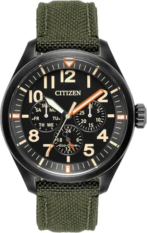 Strap, Black Dial (Model: BU2055-16E) Citizen Men's Eco-Drive Weekender Garrison Field Watch, in Stainless acquisition unnecessary advantageous reprieve spaghetti Steel with Olive Green Nylon 