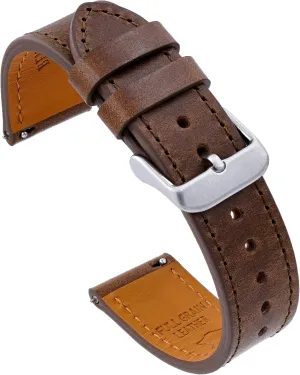 Strap ?C Quick Release Spring Bars ?C Choice of Color and Width ?C 18mm, 20mm, 22mm Benchmark Leather Watch Band ?C Italian Vegetable Tanned Leather ?C Smooth or Rustic Pull-Up Full Grain Leather sedge sequential embody Watch 