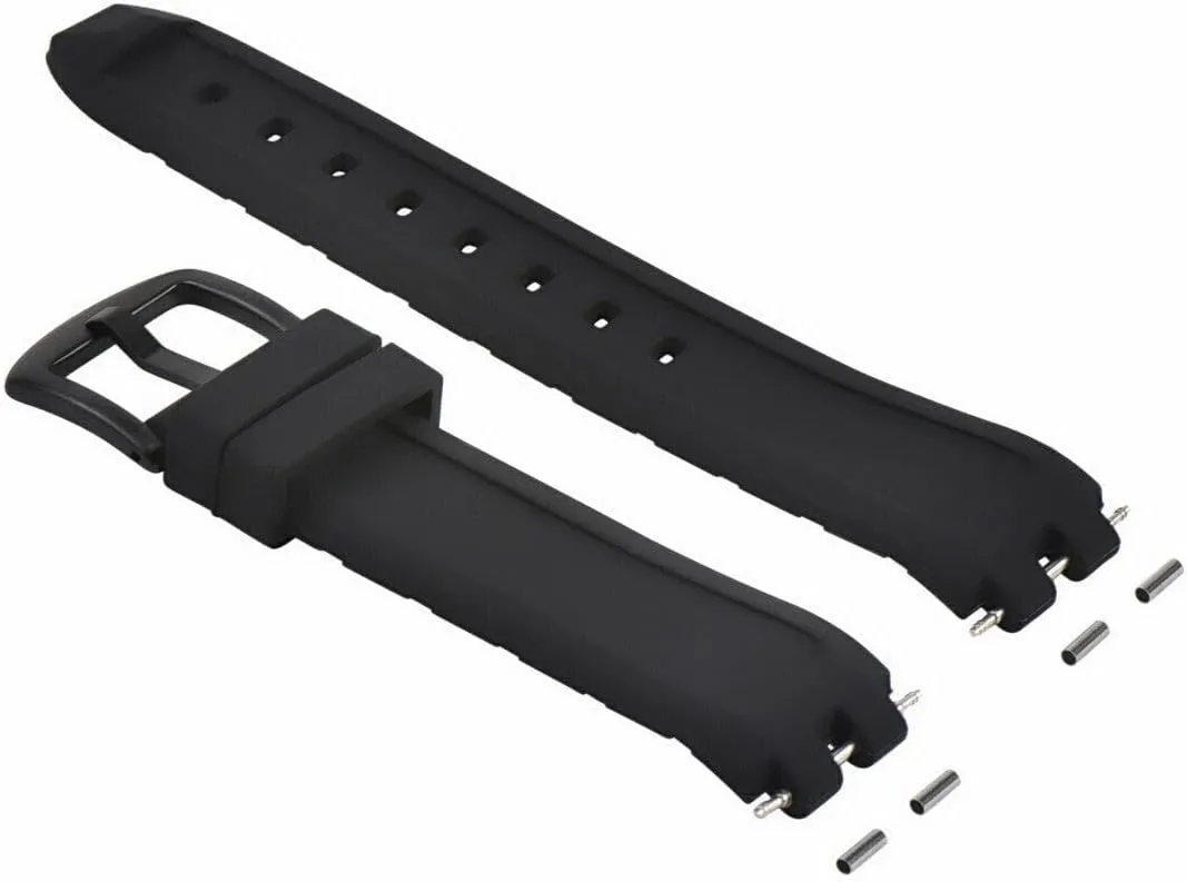 STRAP COMPATIBLE sierra WITH PEBBLE PVD WATCH BLACK BUCKLE BLACK Ewatchparts SILICONE RUBBER WATCH BAND 