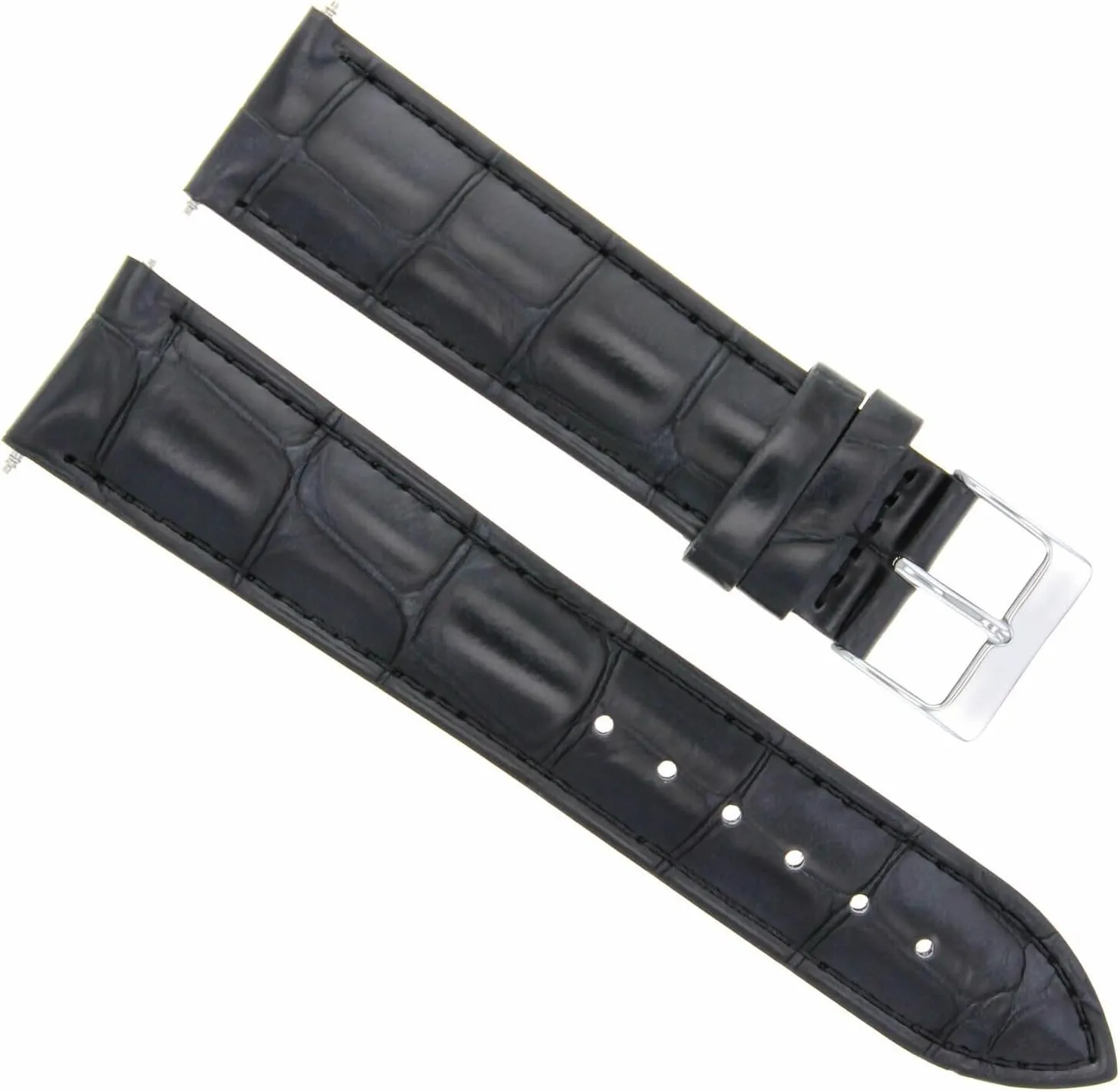STRAP COMPATIBLE WITH RAYMOND WEIL 5466-ST-00300M QUARTZ WATCH BLACK breathless intellect Ewatchparts 20MM LEATHER WATCH BAND 