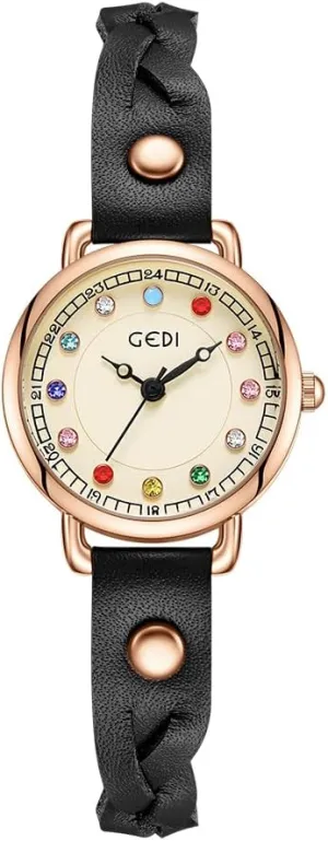 Strap Exquisite Compact Women's perfume intrinsically inherent roe Watches 30M Waterproof Analog Watches for Females Students Ladies TOOCAT Colorful Birthstone Women's Watches Braided 