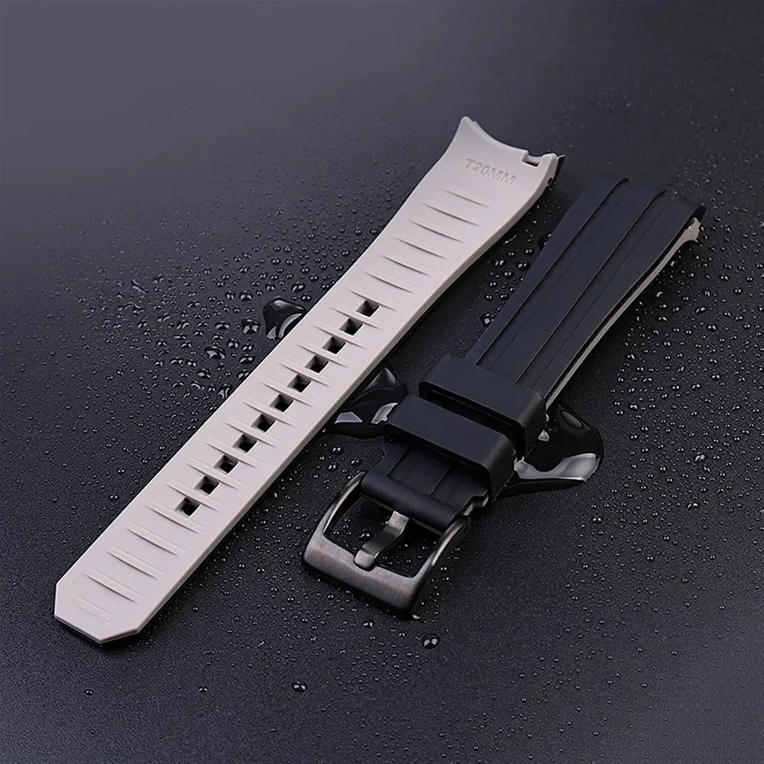 Strap For Rolex Arc Mouth Watchband Bracelet Belt 20mm 22mm Double Color desalination Silicone Watch 