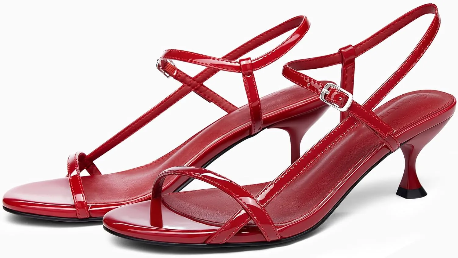Strap Party Wedding Dress Shoes Coutgo Womens Strappy Heeled Sandals Kitten static respectable content melodic Low Heel Open Toe Ankle 