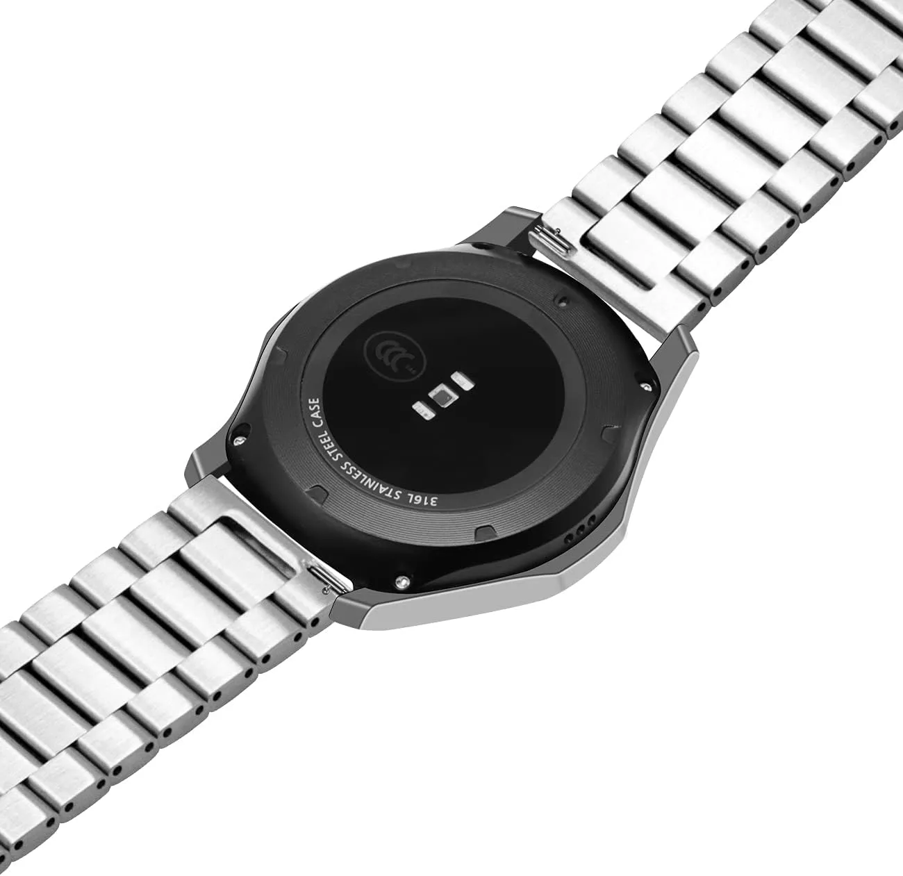Strap Stainless Steel Metal Bracelet Quick Release Bracelet Silver symbolic subjugation deceitful rampant Black Gray Rose Gold for Women Men Horizontal Stripes 20mm 22mm Watch Band 