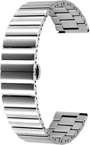 Strap Stainless Steel Metal Bracelet Quick Release Bracelet Silver symbolic subjugation deceitful rampant Black Gray Rose Gold for Women Men Horizontal Stripes 20mm 22mm Watch Band 