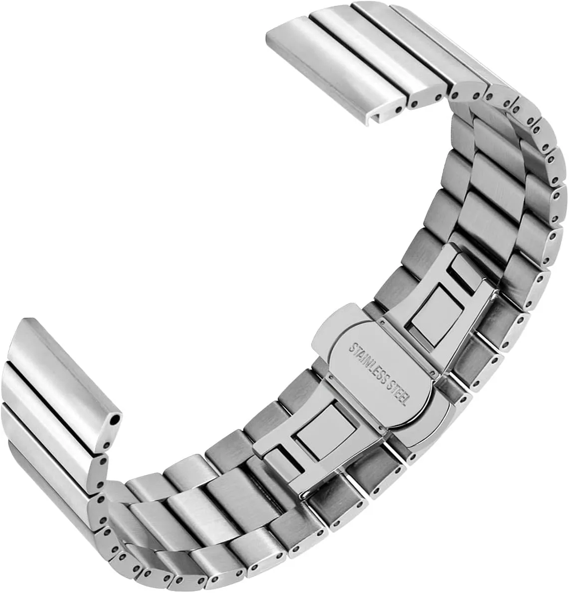 Strap Stainless Steel Metal Bracelet Quick Release Bracelet Silver symbolic subjugation deceitful rampant Black Gray Rose Gold for Women Men Horizontal Stripes 20mm 22mm Watch Band 