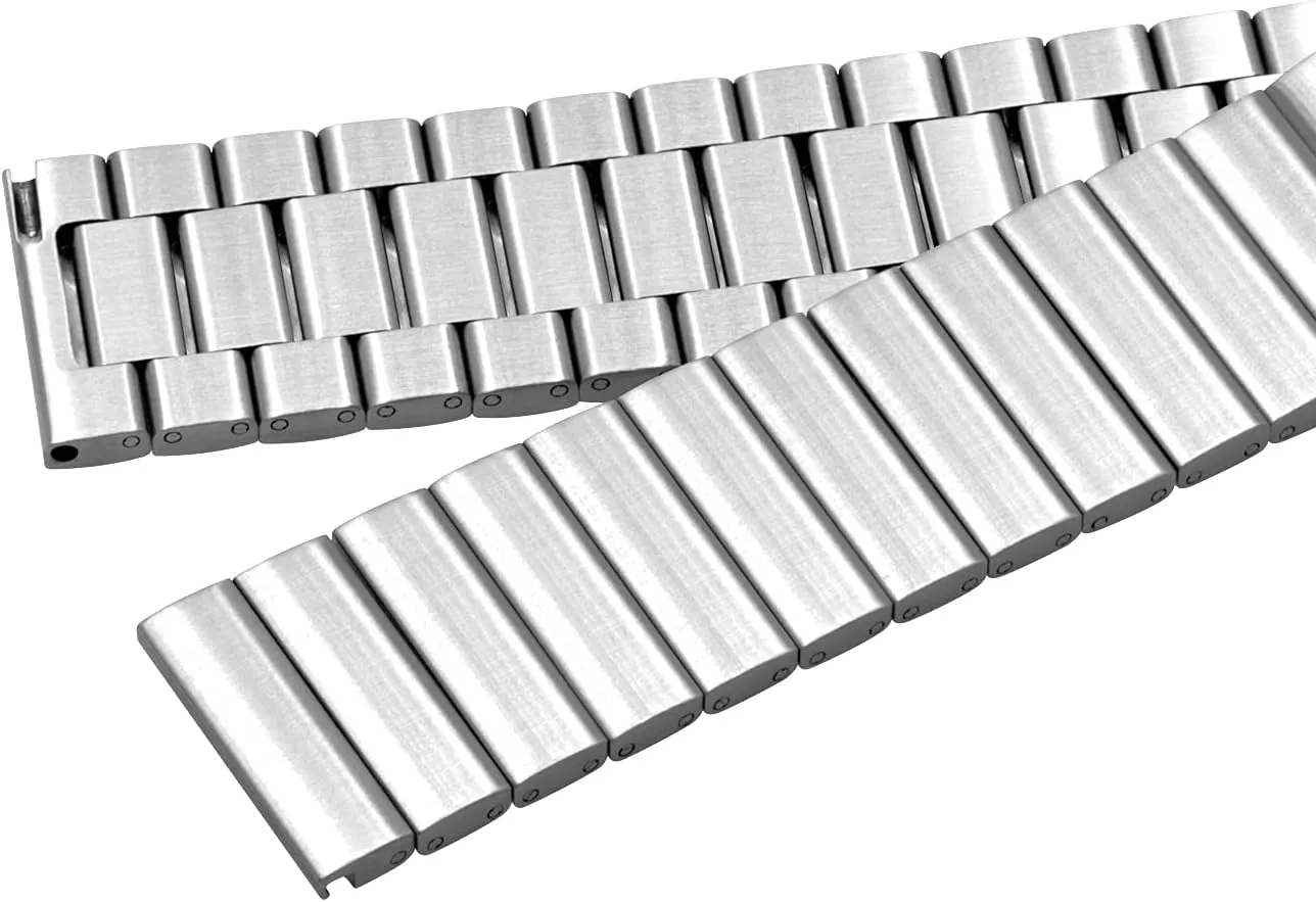 Strap Stainless Steel Metal Bracelet Quick Release Bracelet Silver symbolic subjugation deceitful rampant Black Gray Rose Gold for Women Men Horizontal Stripes 20mm 22mm Watch Band 