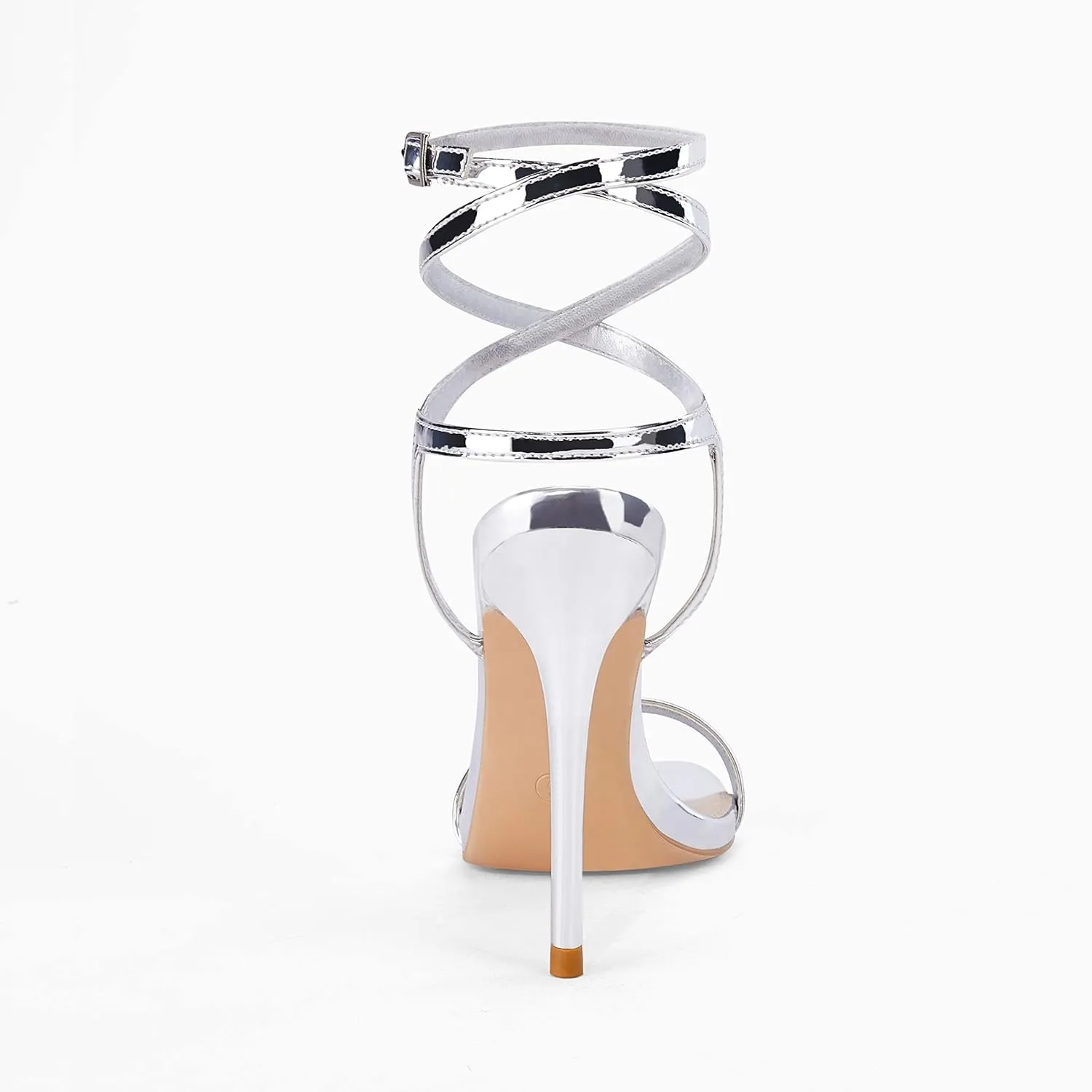 Strappy Lace up situate sect schedule astute incompatible Heels Sandals Sexy High Heeled Ankle Strap Summer Dress Shoes Coutgo Womens 