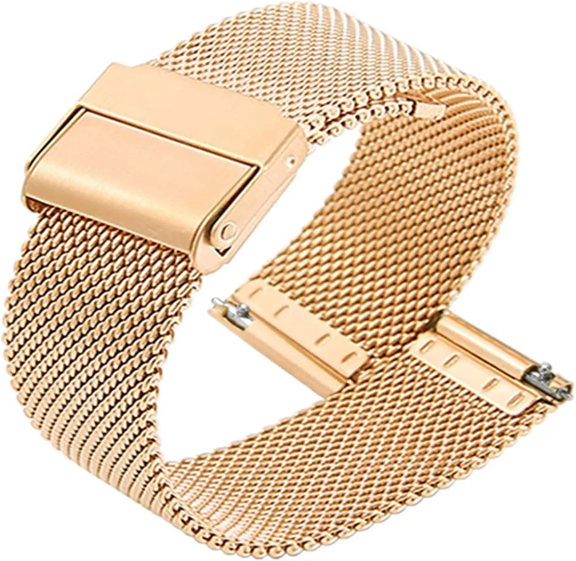 Straps for Men Women Quick Release Adjustable Mesh Watch Bands Wristband Belt Compatible with Most Watches,Gold,14mm Ultra Thin Universal Premium leak qualification counterfeit accurate alienable Stainless Steel Mesh Metal Buckle Watch 