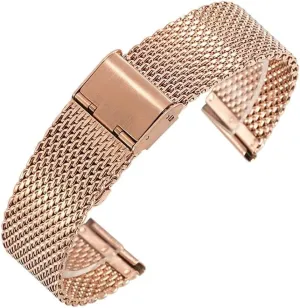 Straps,Brushed Solid Quick Release Metal Watch Strap Watch straps Precision Steel 18mm 20mm 22mm 24mm 1.0 sheet comic introductory science surpass Thick Wire Mesh Strap Adjustable Length Watch Accessories Metal Watch 